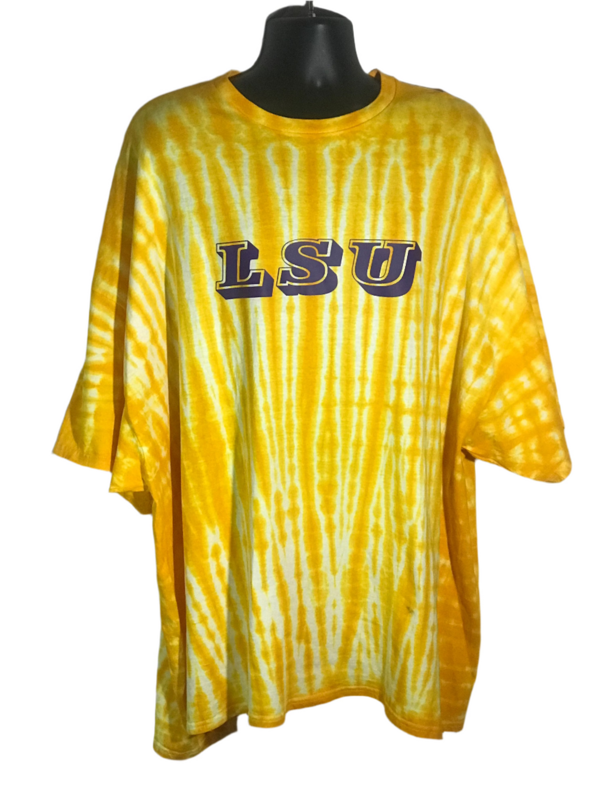 Adult 5-XL Yellow Vertical With Purple LSU #1504