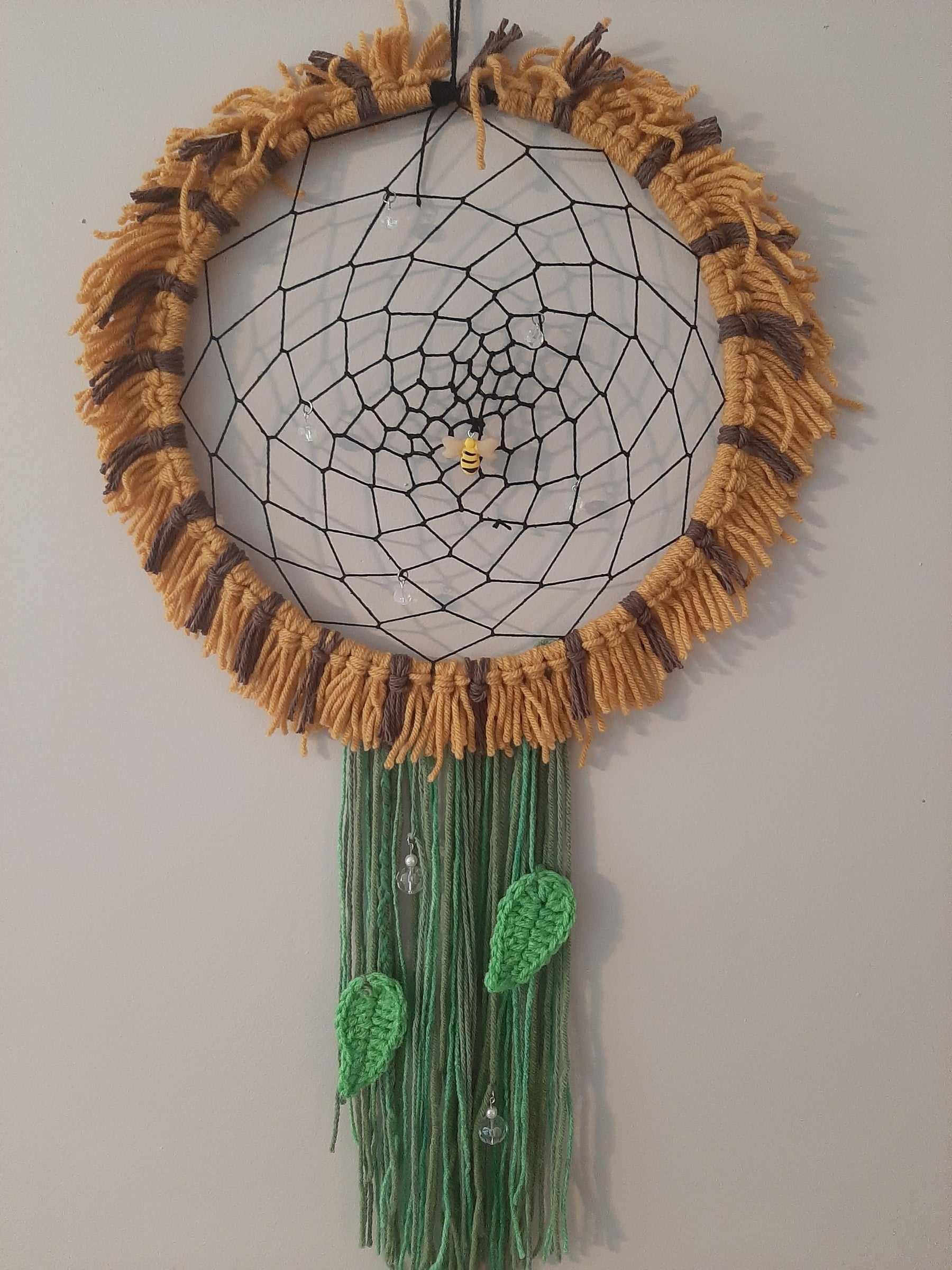 Wall Hanging 10" Honey Bee Sunflower SA #12