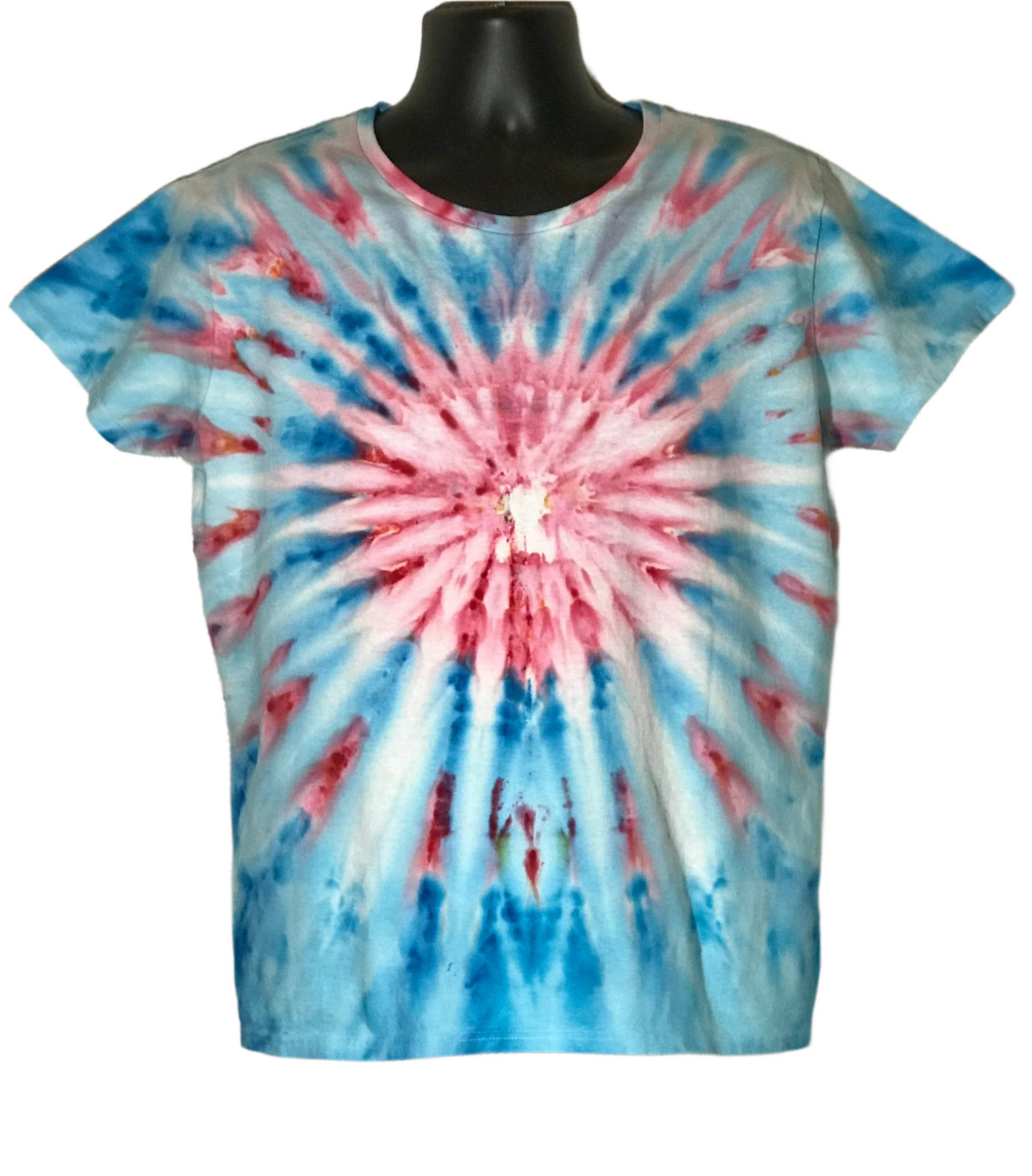 Adult XL Womens Light Blue and Pink Ice Dye #708