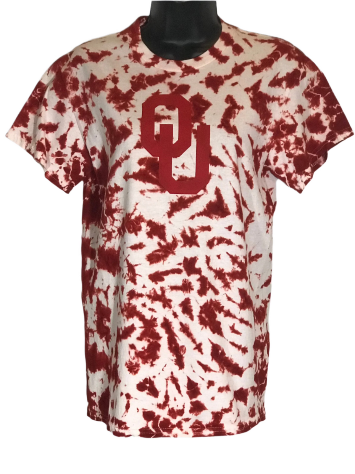 Adult Small Crimson and White Scrunch #016