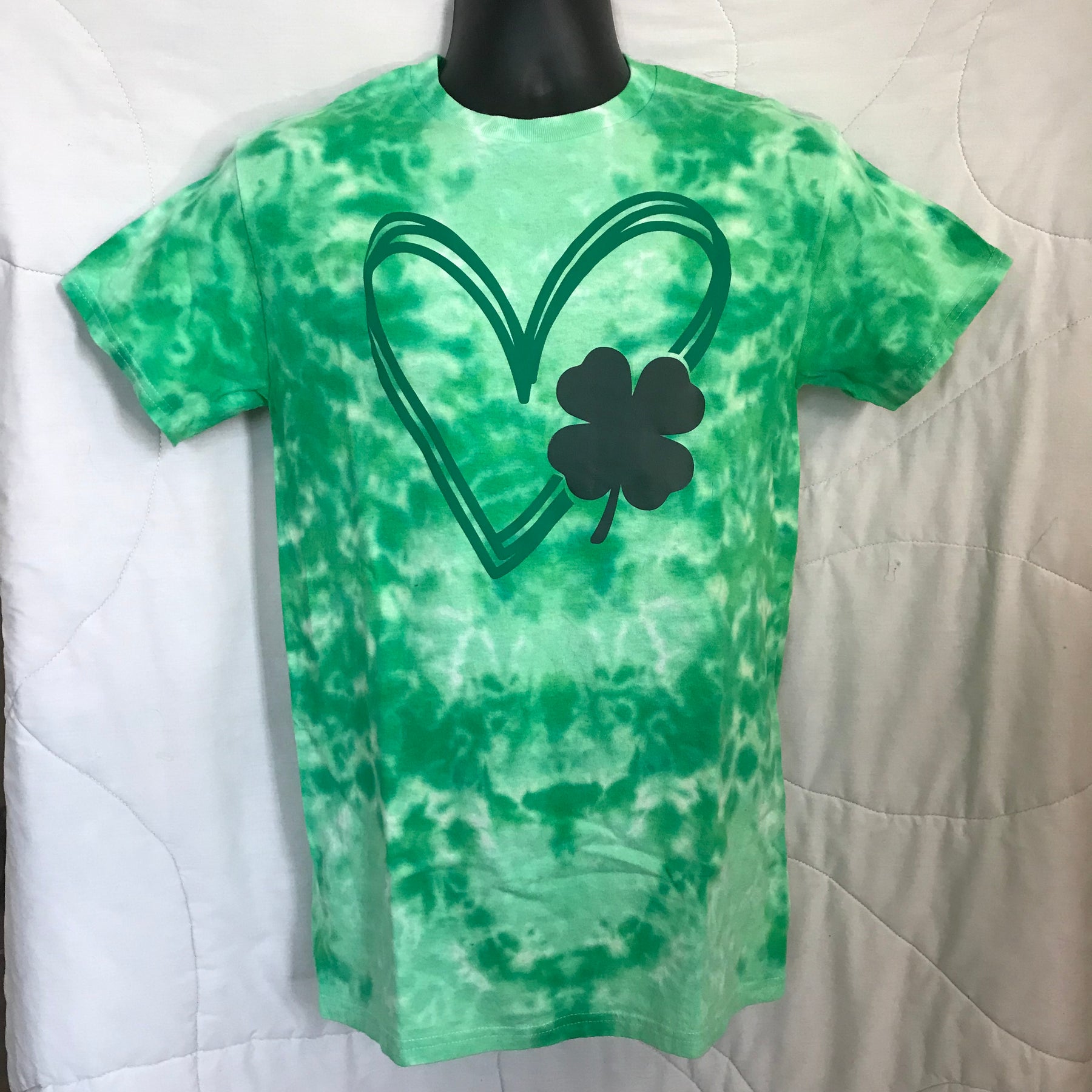 Adult Small Green Heart and Shamrock #025