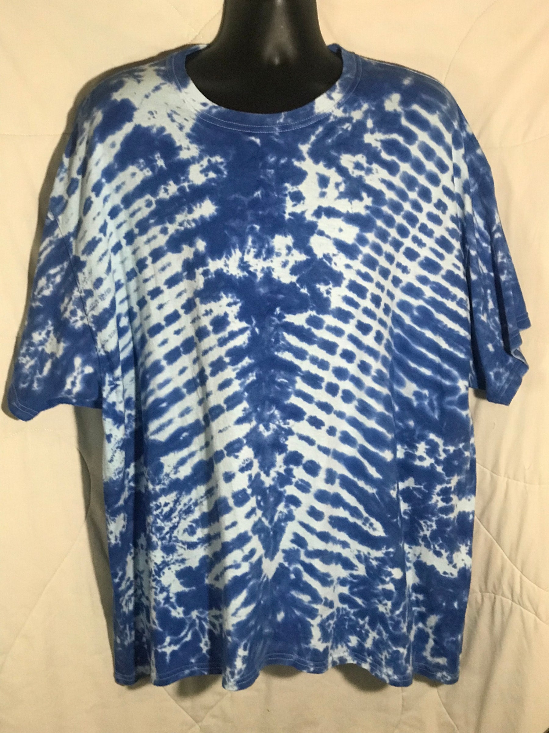 Adult 3-XL Blue and White Scrunch V #1013