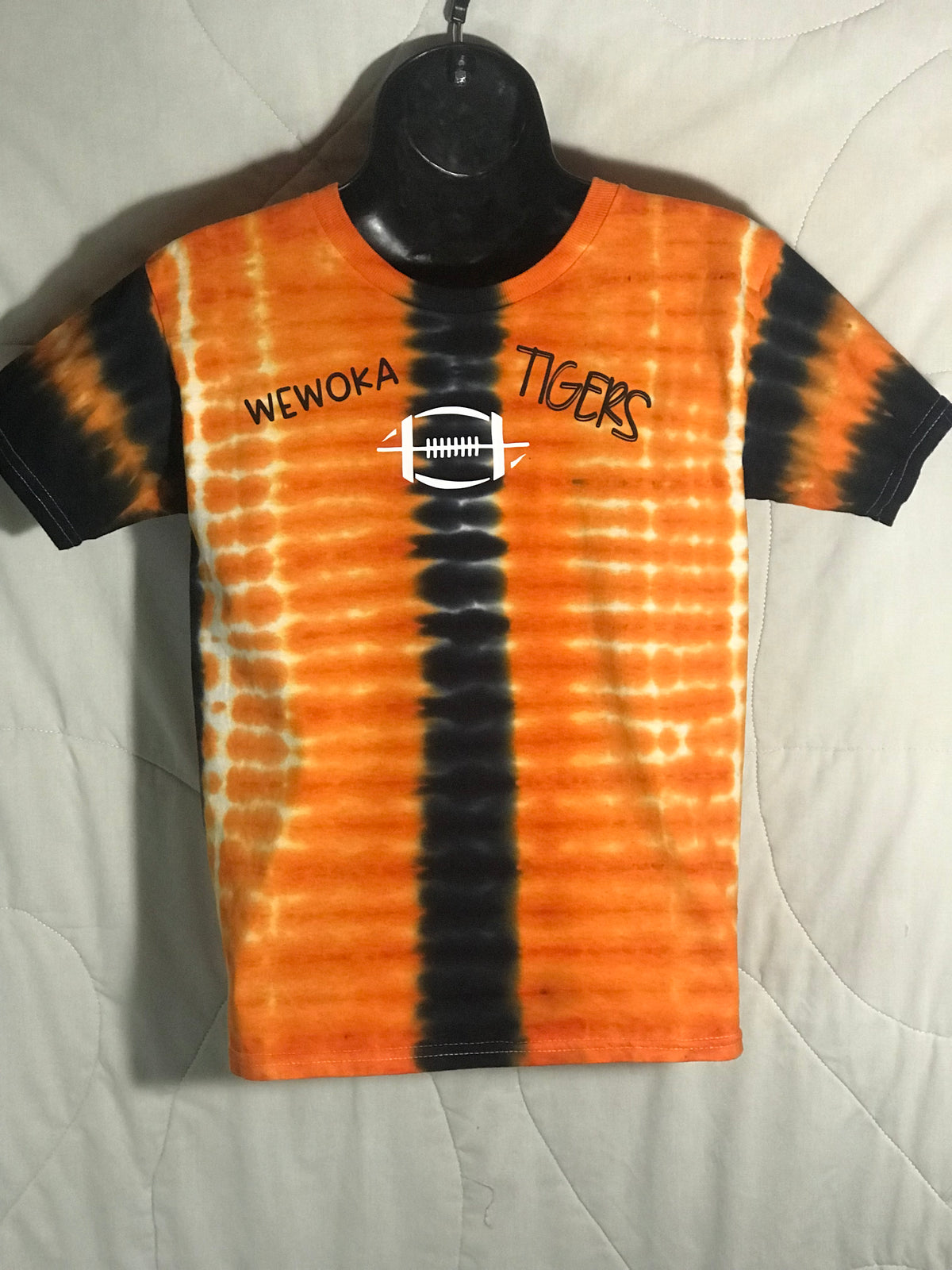 Youth Small Orange and Black Wewoka Tigers #1268