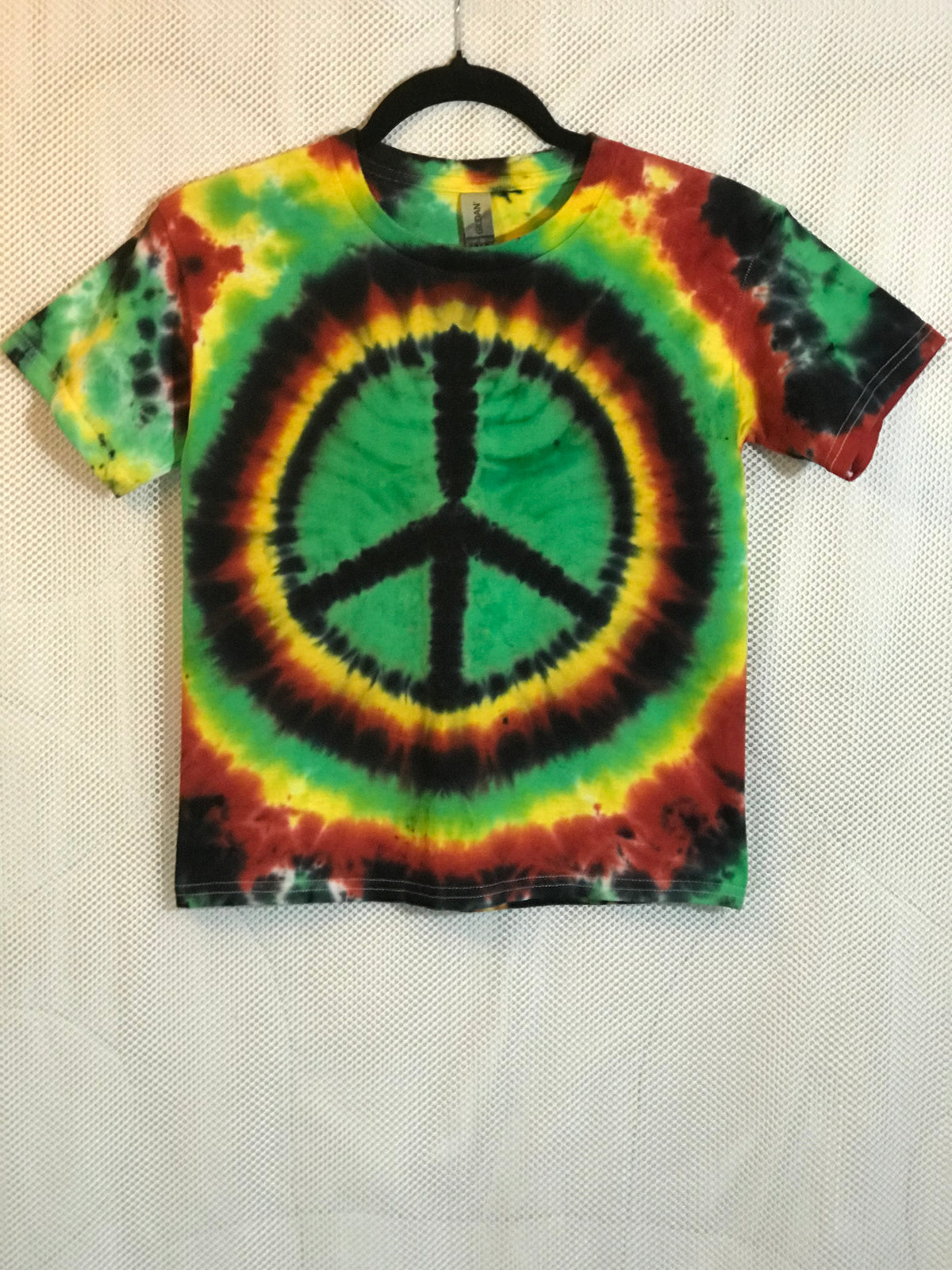 Youth Small Red Yellow Green and Black Peace Sign #1354