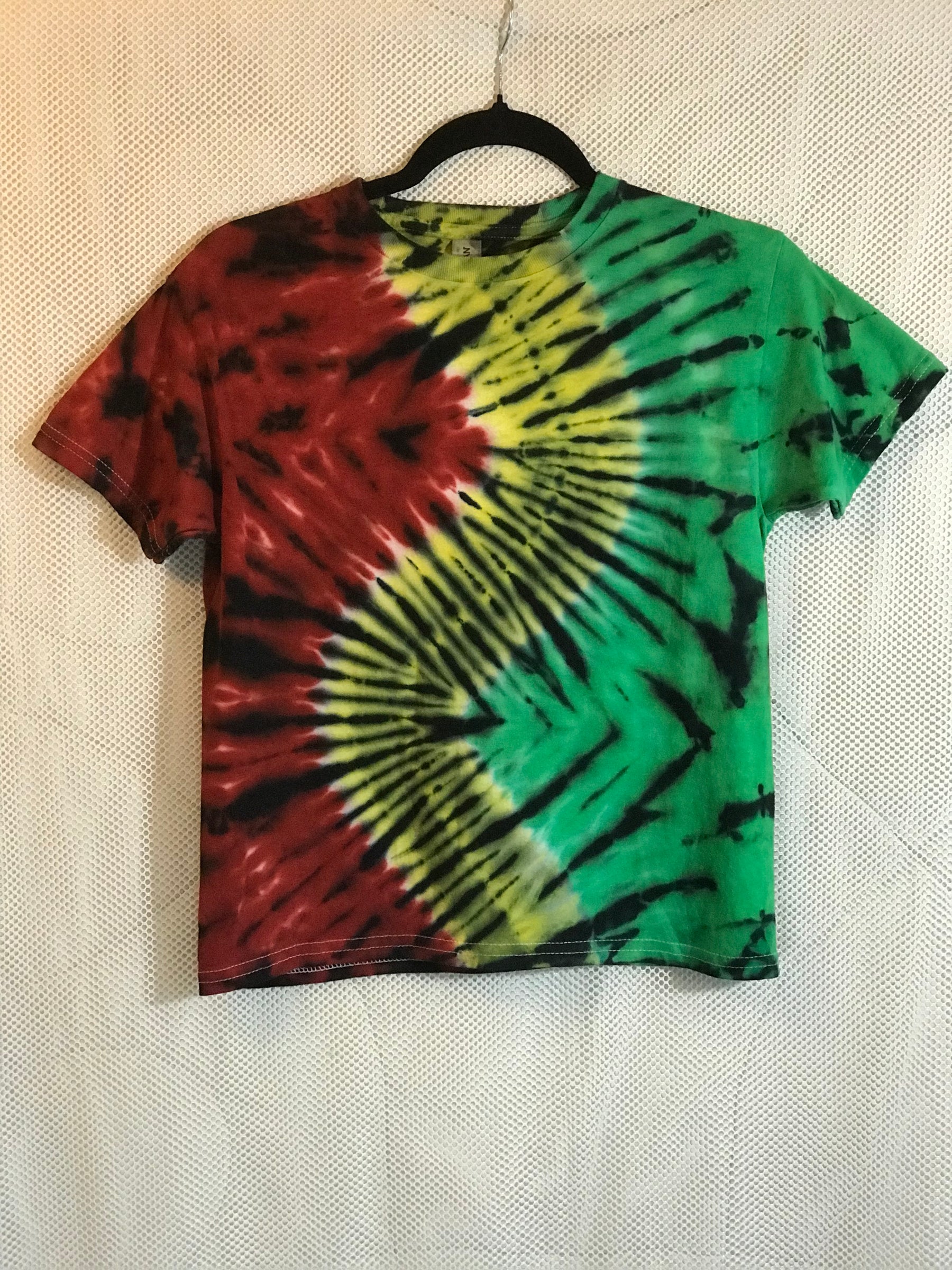 Youth Medium Red Yellow Green and Black S Stripe #1357