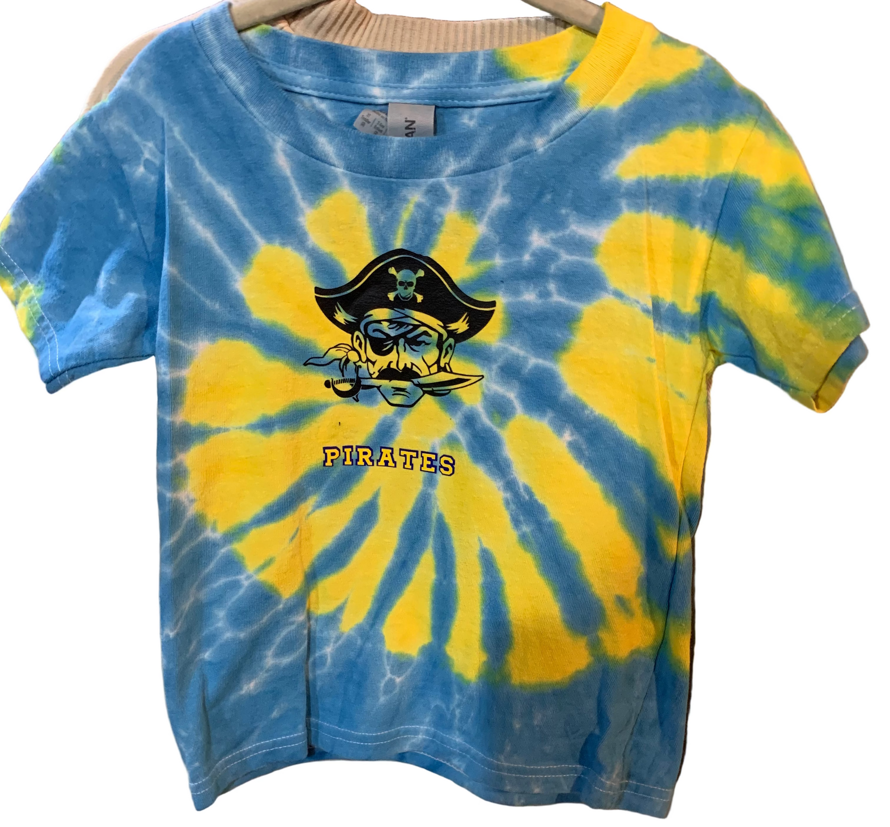 Toddler 3T Turquoise and Yellow Spiral #1481