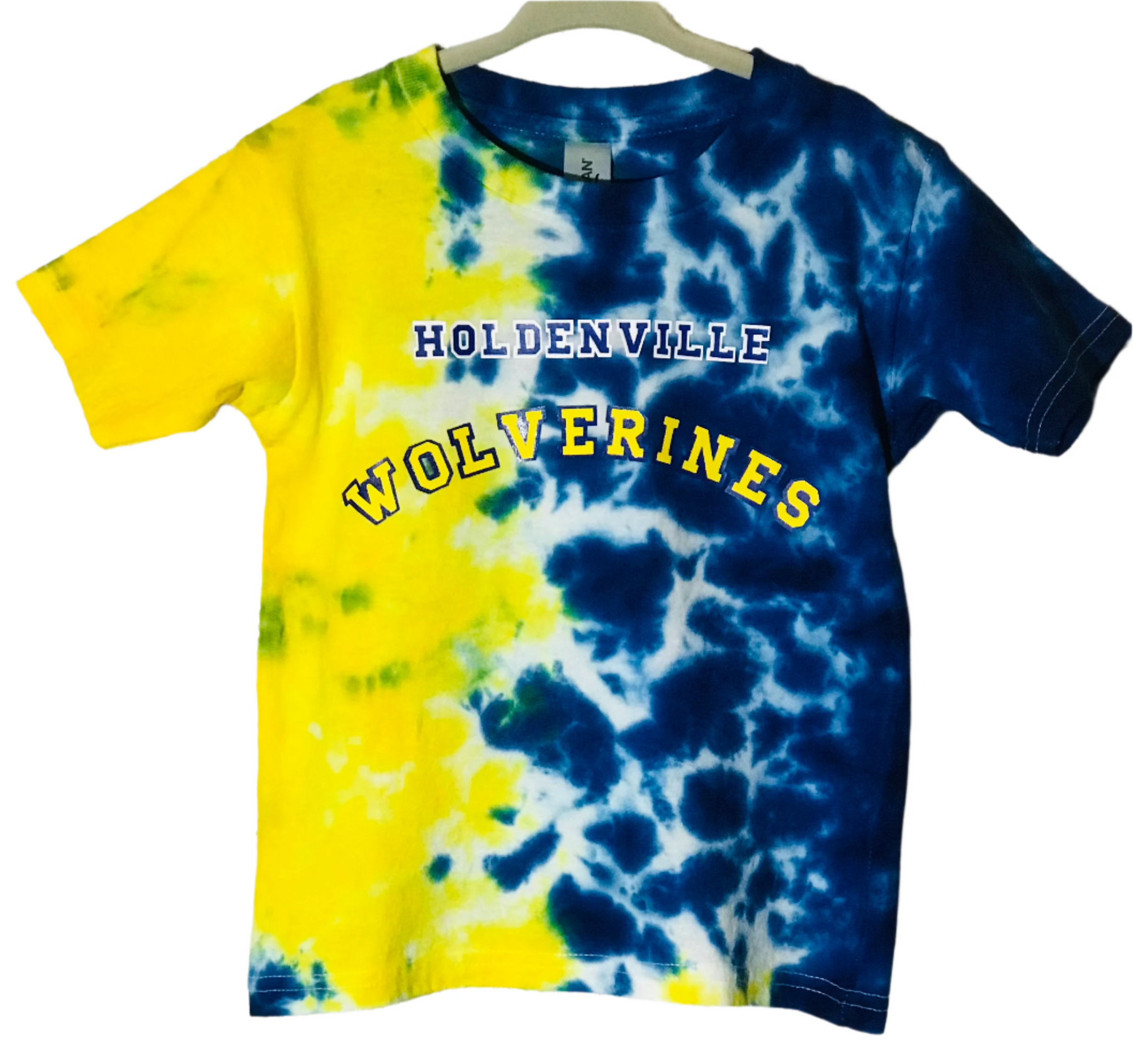 Toddler 4T Yellow & Blue Split Scrunch Holdenville Wolverines #1482