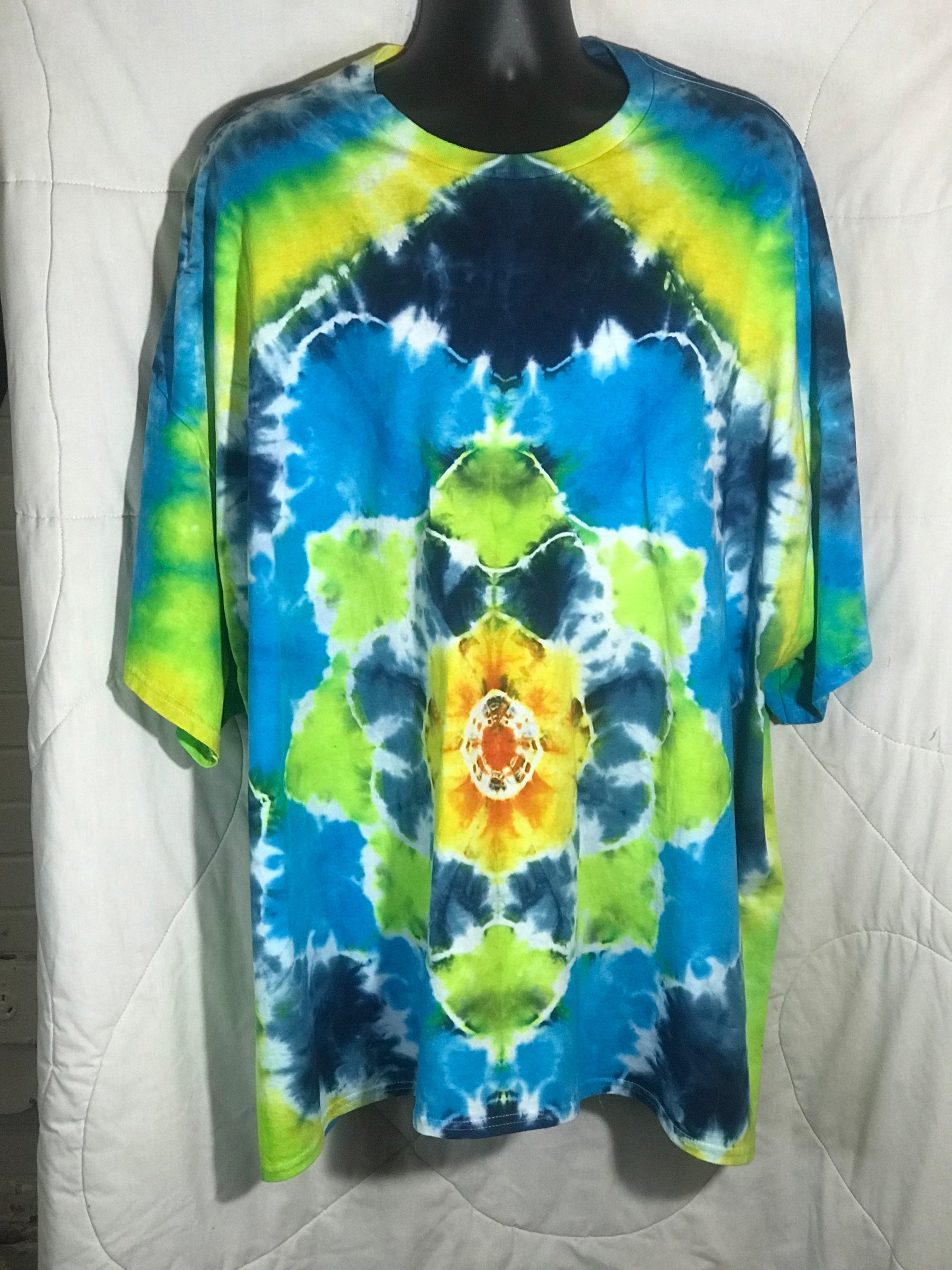 Adult 5-XL Blue/Lime/Turquoise and Yellow Mandella #1501