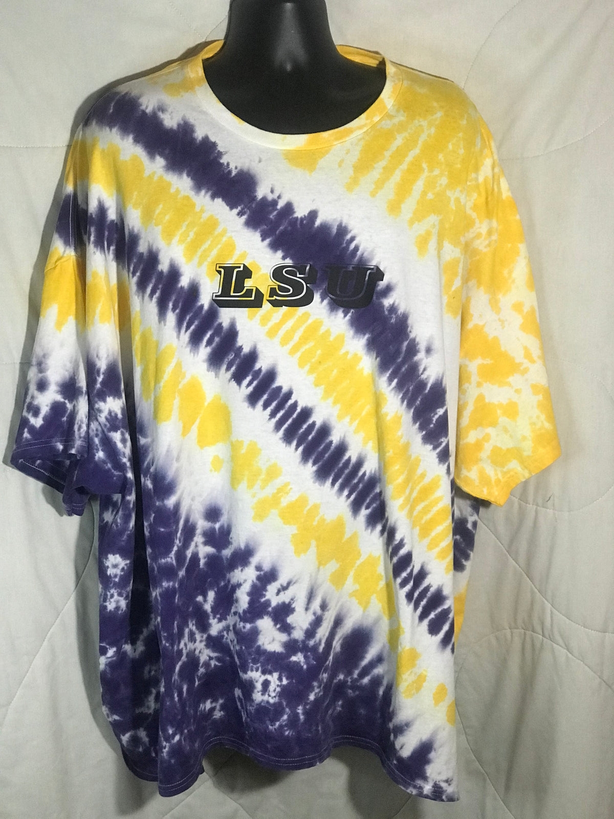 Adult 5-XL Yellow and Purple Tire Track LSU #1503