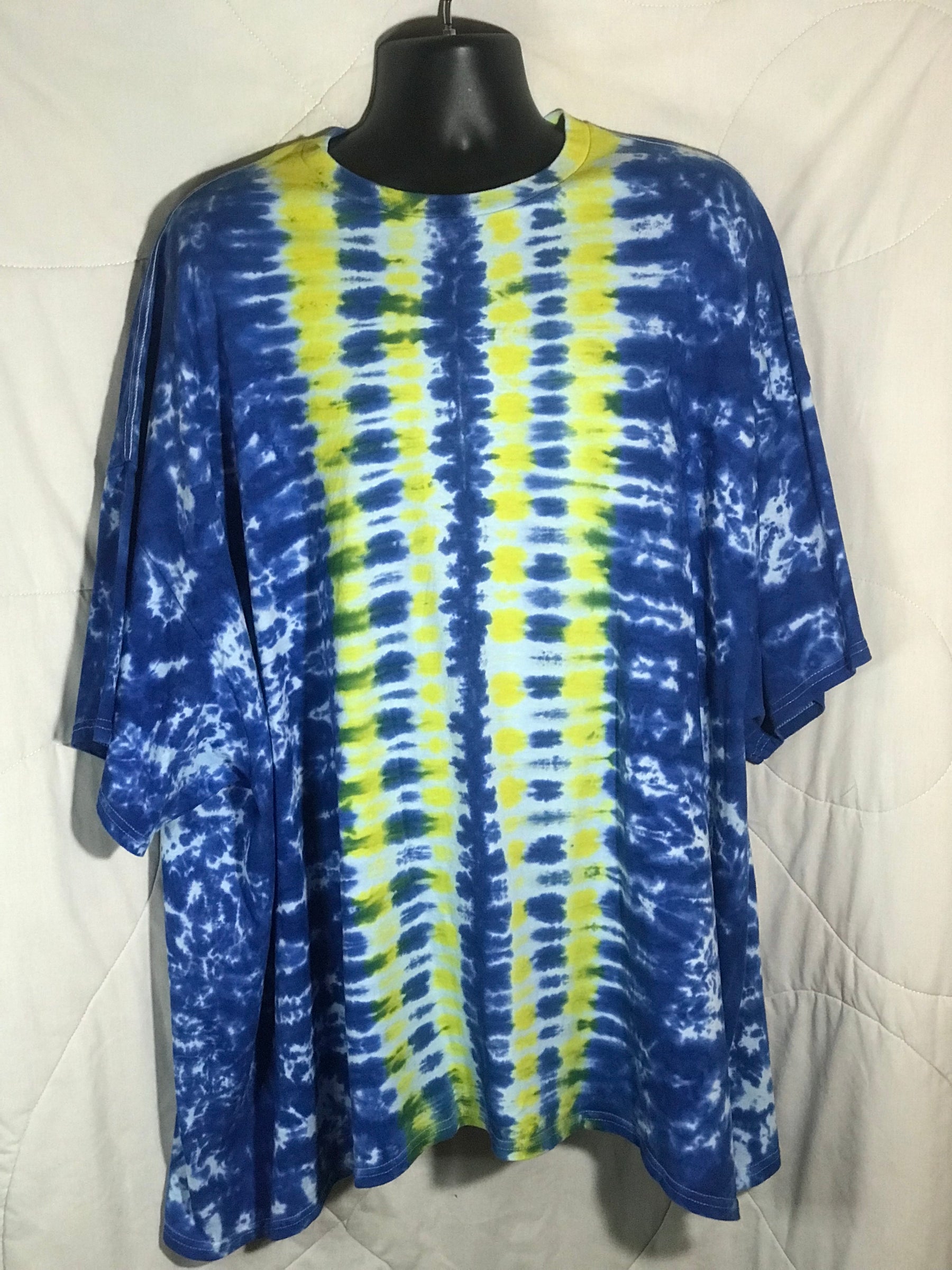 Adult 5-XL Blue With Yellow Vertical Tire Track #1507