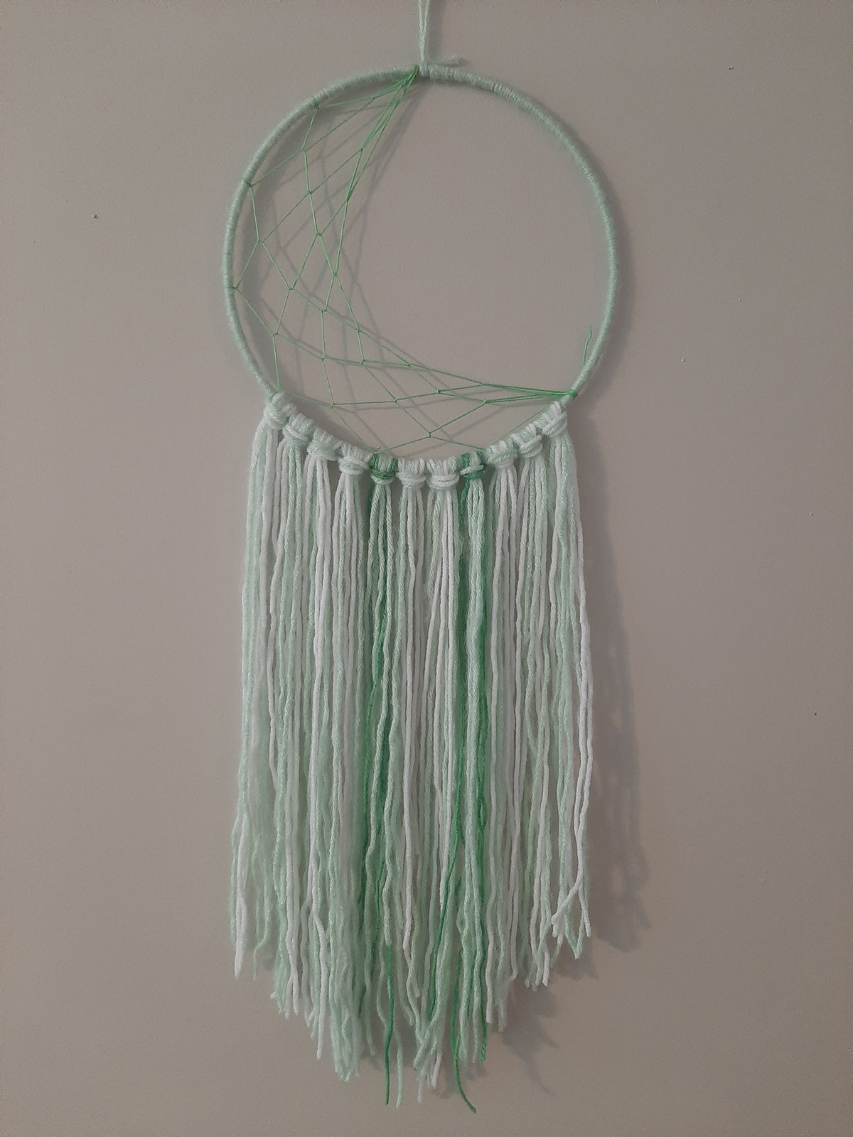 Wall Hanging 8" Sea Mist Green Half Moon SA #21