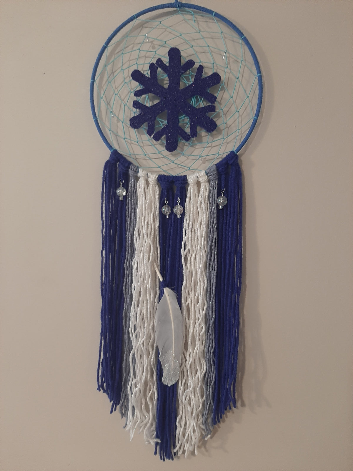 Wall Hanging 8" Blue Snowflake SA #18