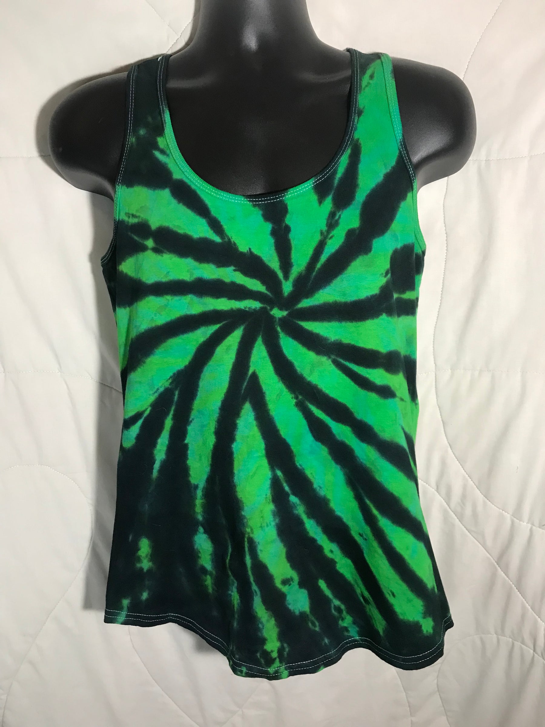 Adult Medium Green and Black Spiral - Womens #226