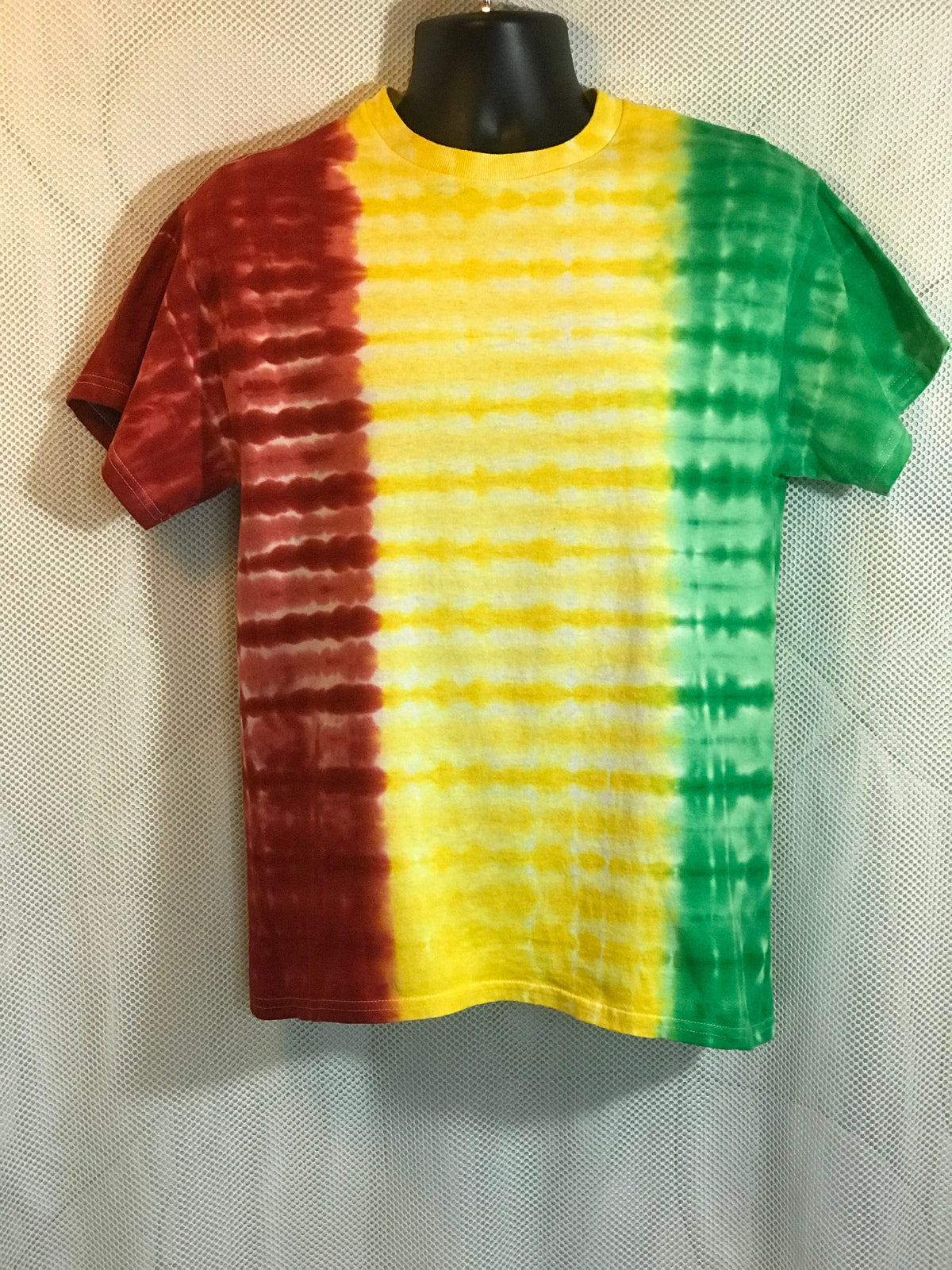 Adult Medium Red Yellow and Green Vertical Stripe #244