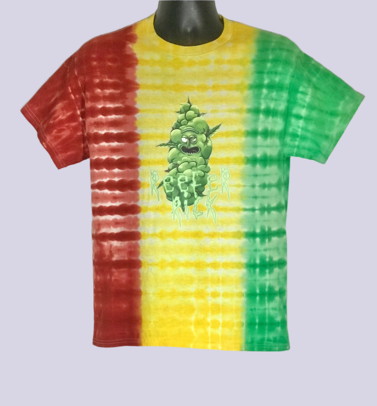 Adult Medium Red Yellow and Green Vertical Stripe #244