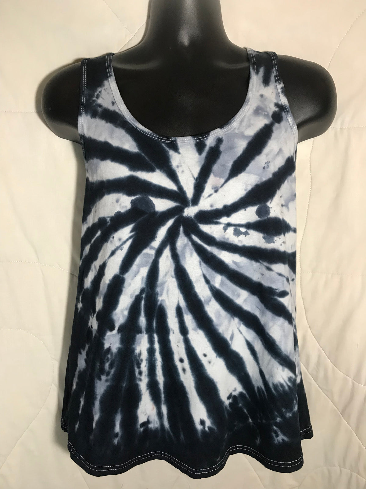 Adult Large Black and Gray Spiral - Womens #435