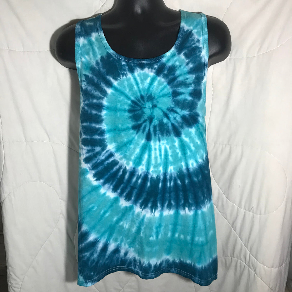 Adult Large Teal and Green Spiral - Mens #442