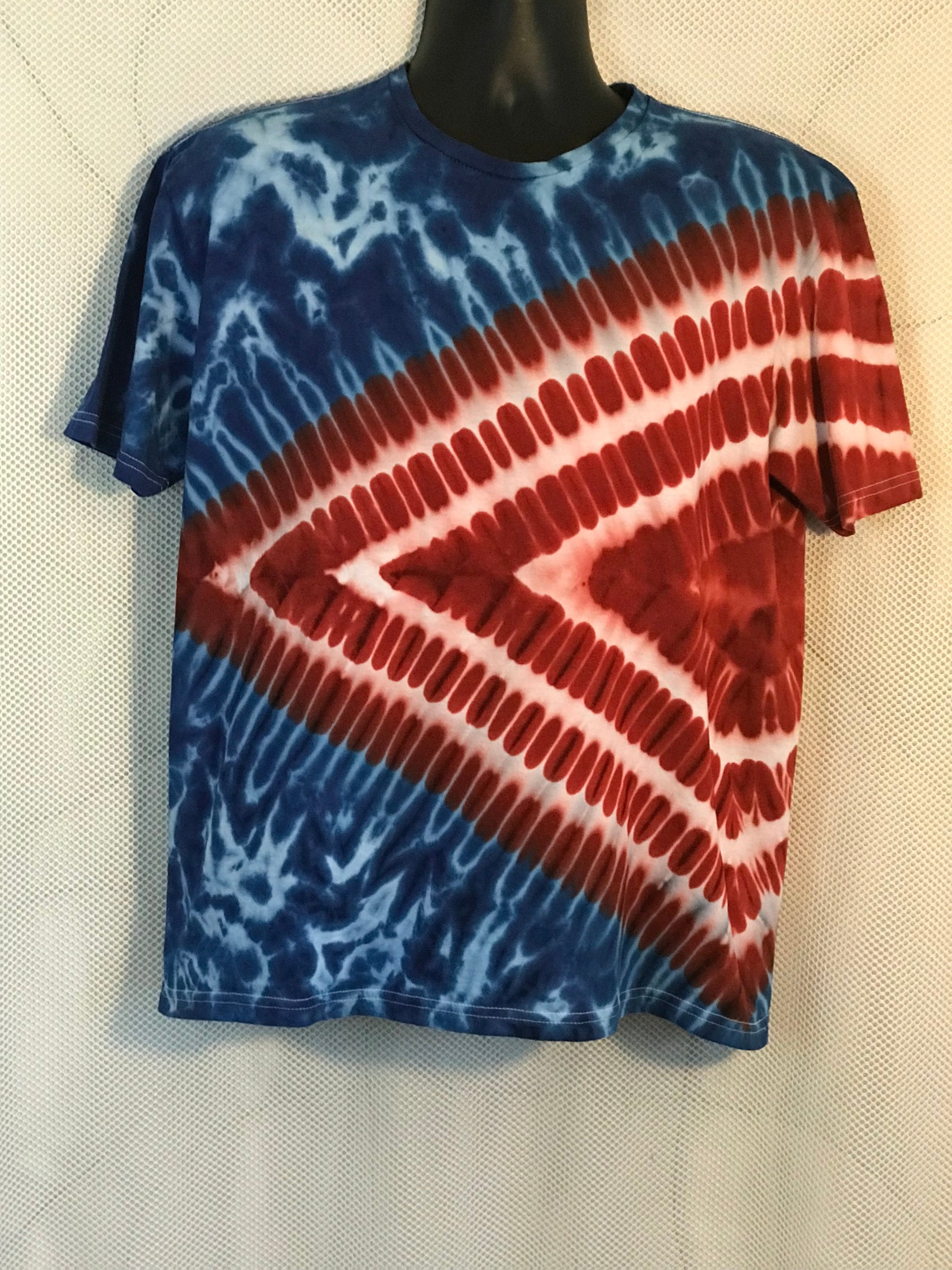 Adult Large Red White and Blue Side V #473