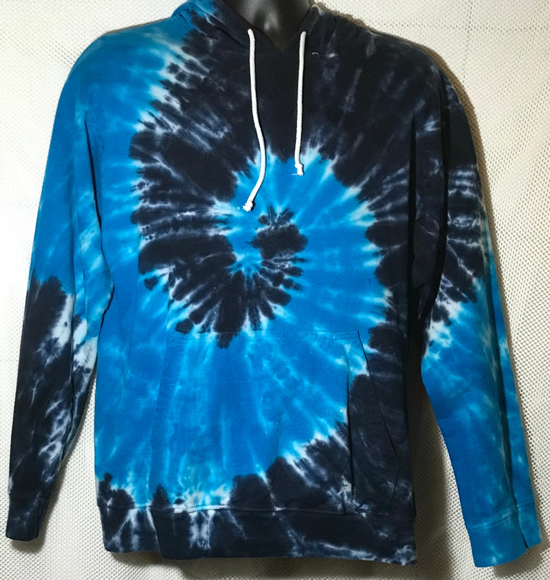 Adult Large Turquoise & Navy Hoodie #507