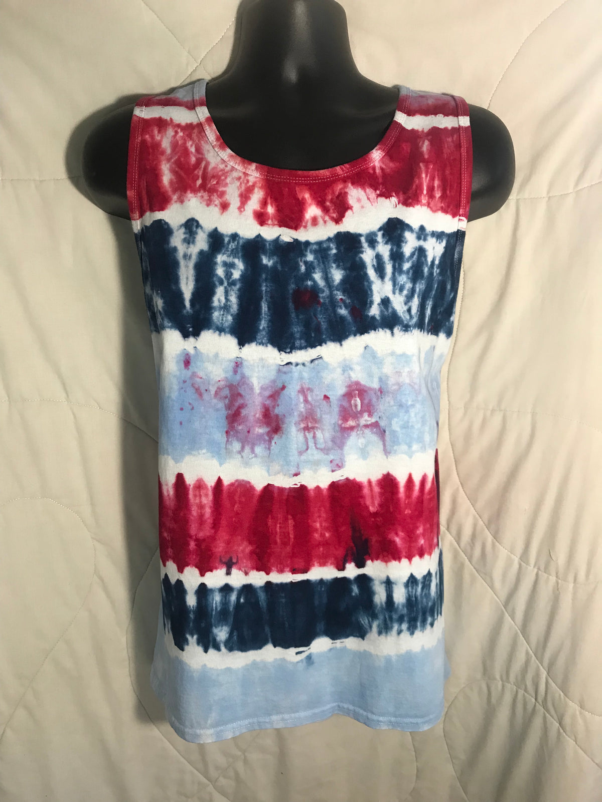 Adult XL Red White and Blue Horizontal Stripes #635