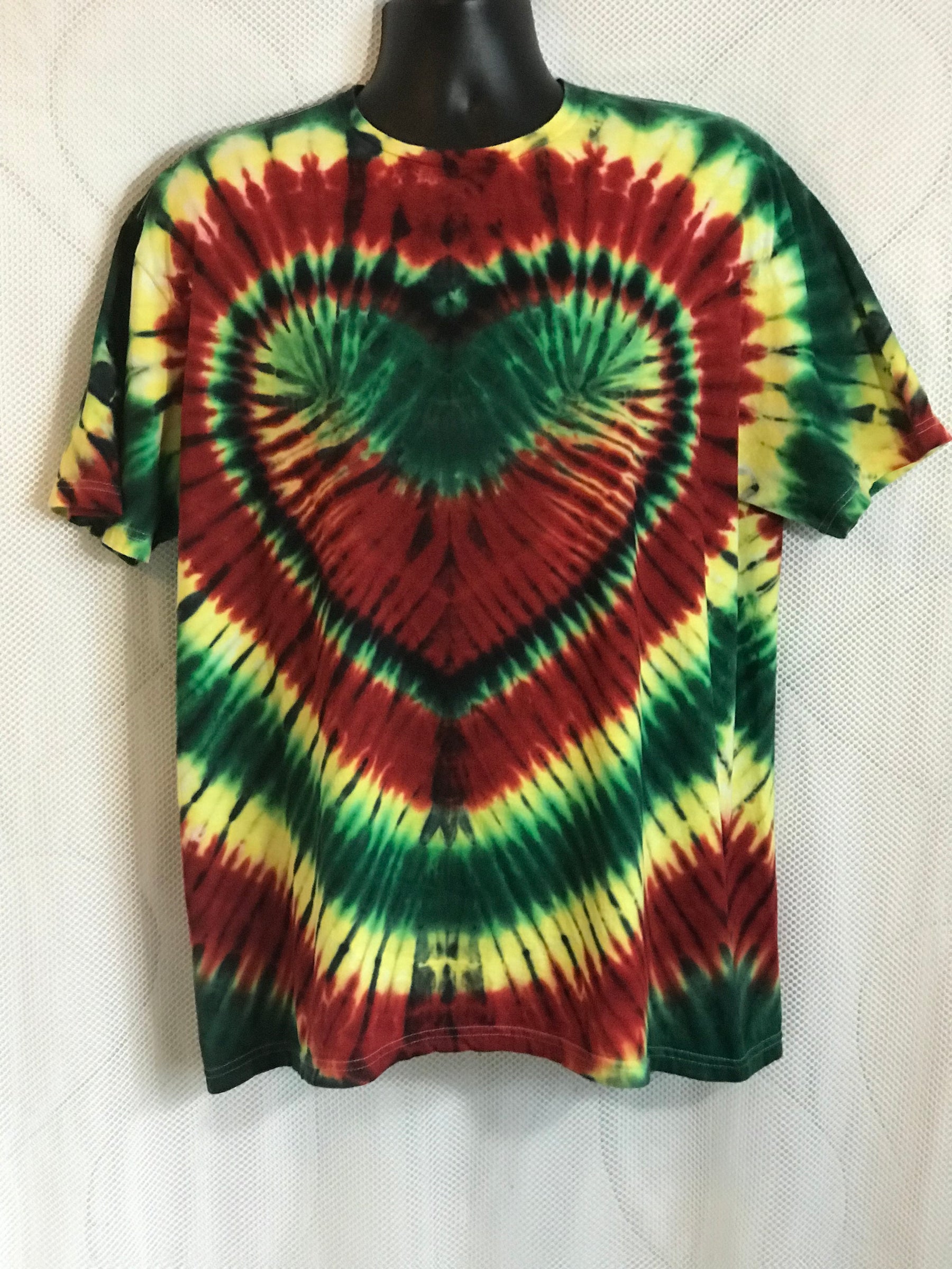 Adult XL Red Green and Yellow Heart #673