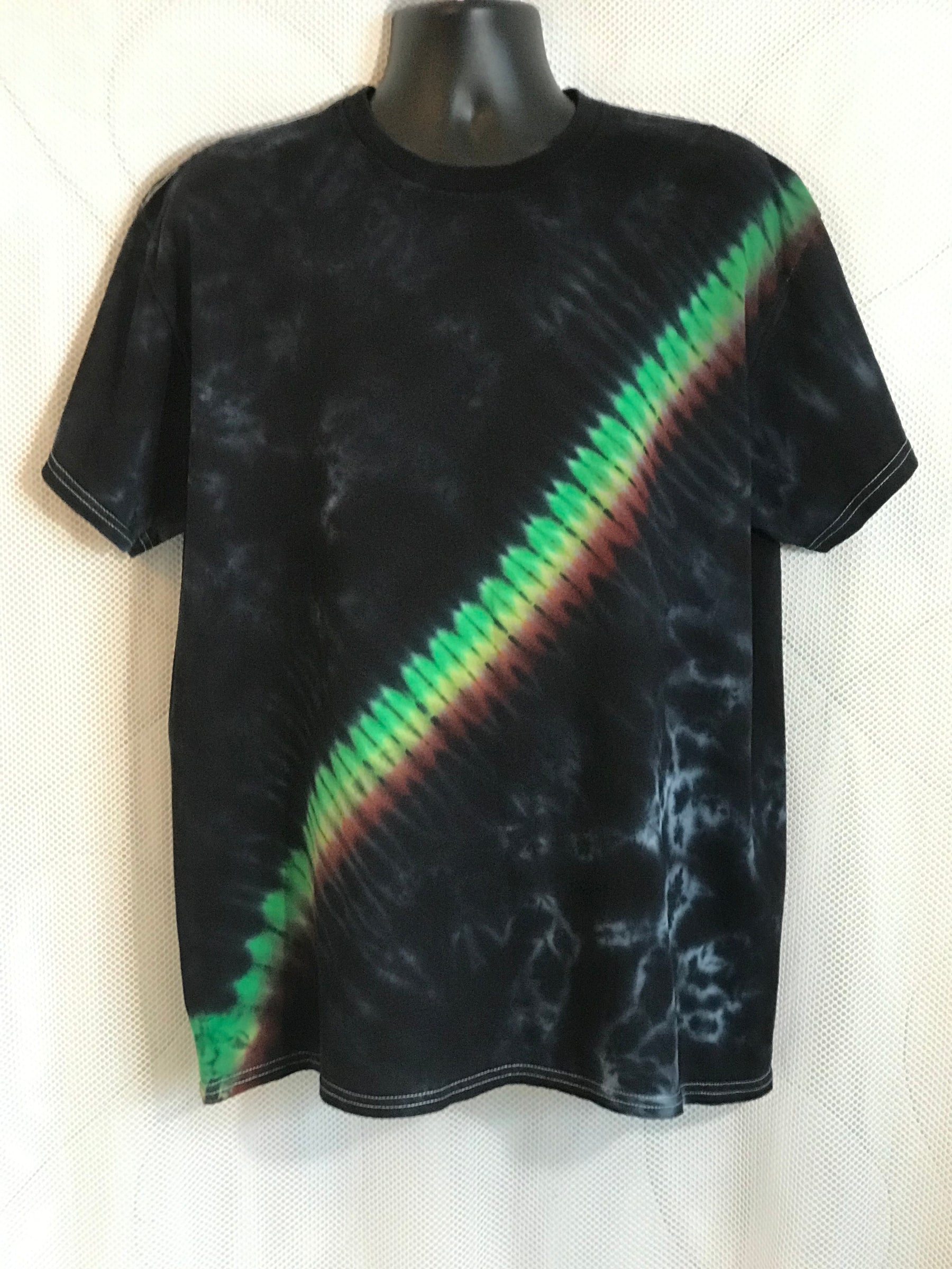 Adult XL Black With Green Yellow and Red Stripe #674