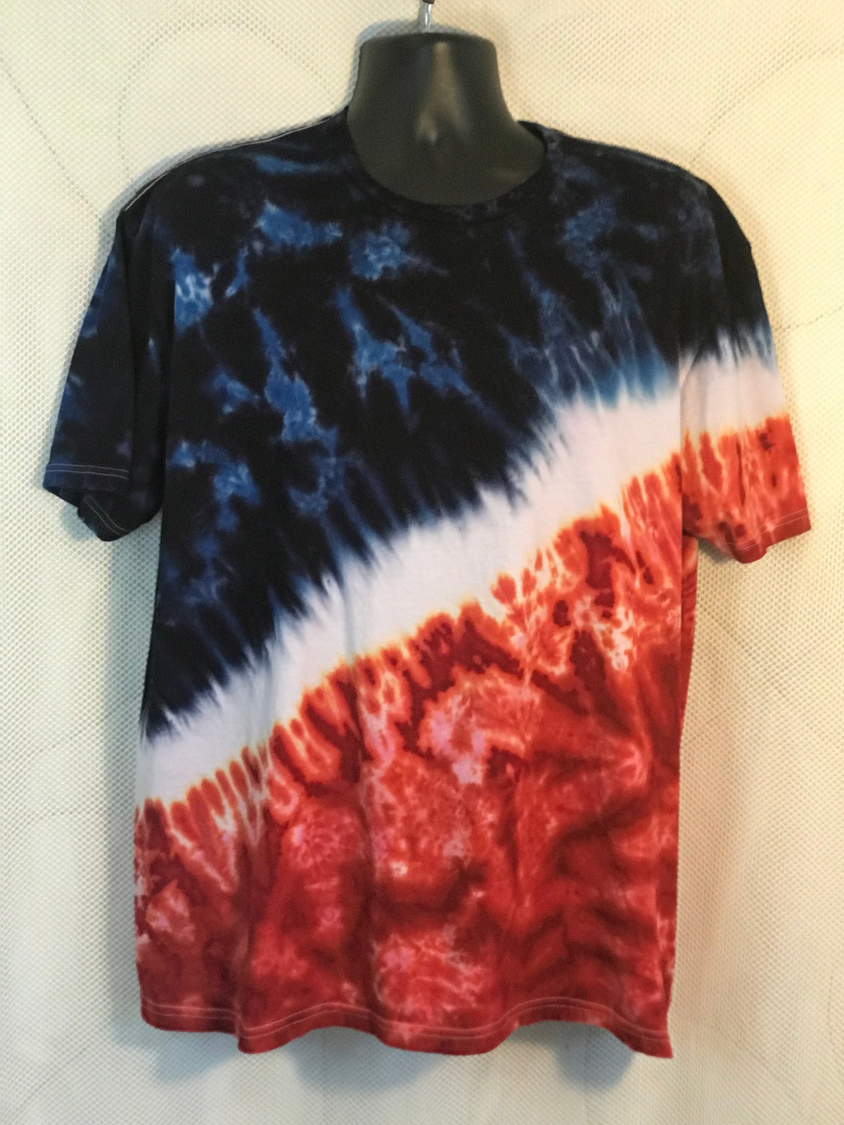 Adult XL Red White and Blue Diagonal Stripe #680