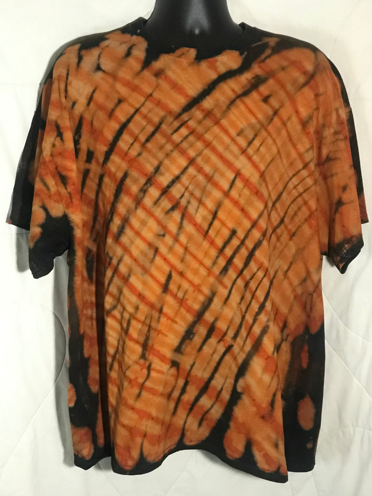 Adult 2-XL Orange On Black Reverse Dye #852