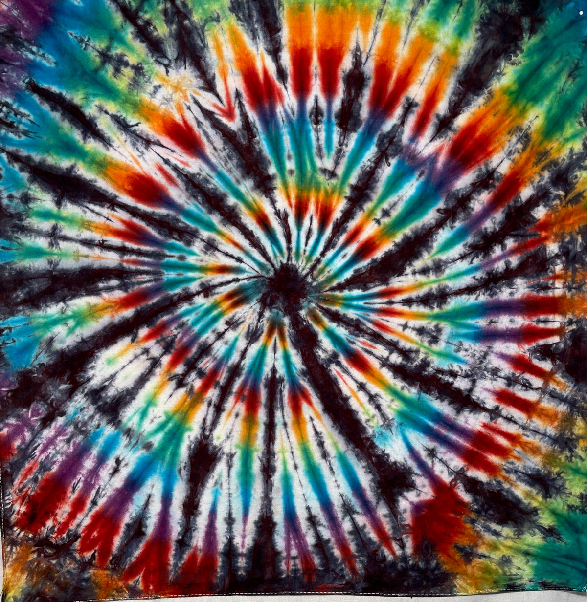 Bandana 22" x 22" Classic Dark Rainbow Spiral BA #020