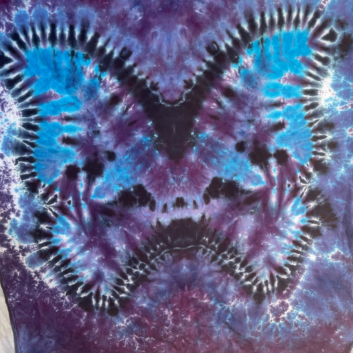 Bandana 22" x 22" Purple Turquoise Butterfly BA #028