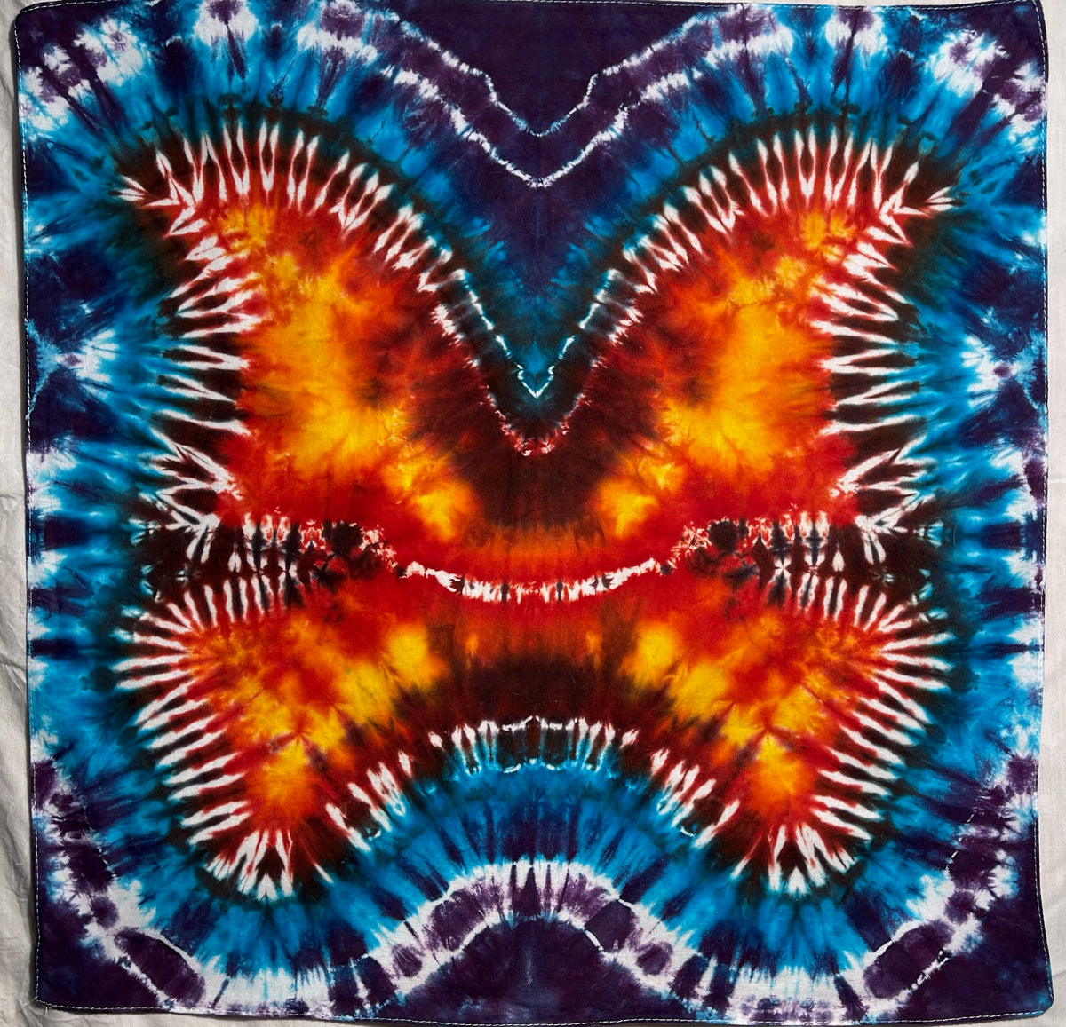 Bandana 22" x 22" Fire and Ice Butterfly BA #035