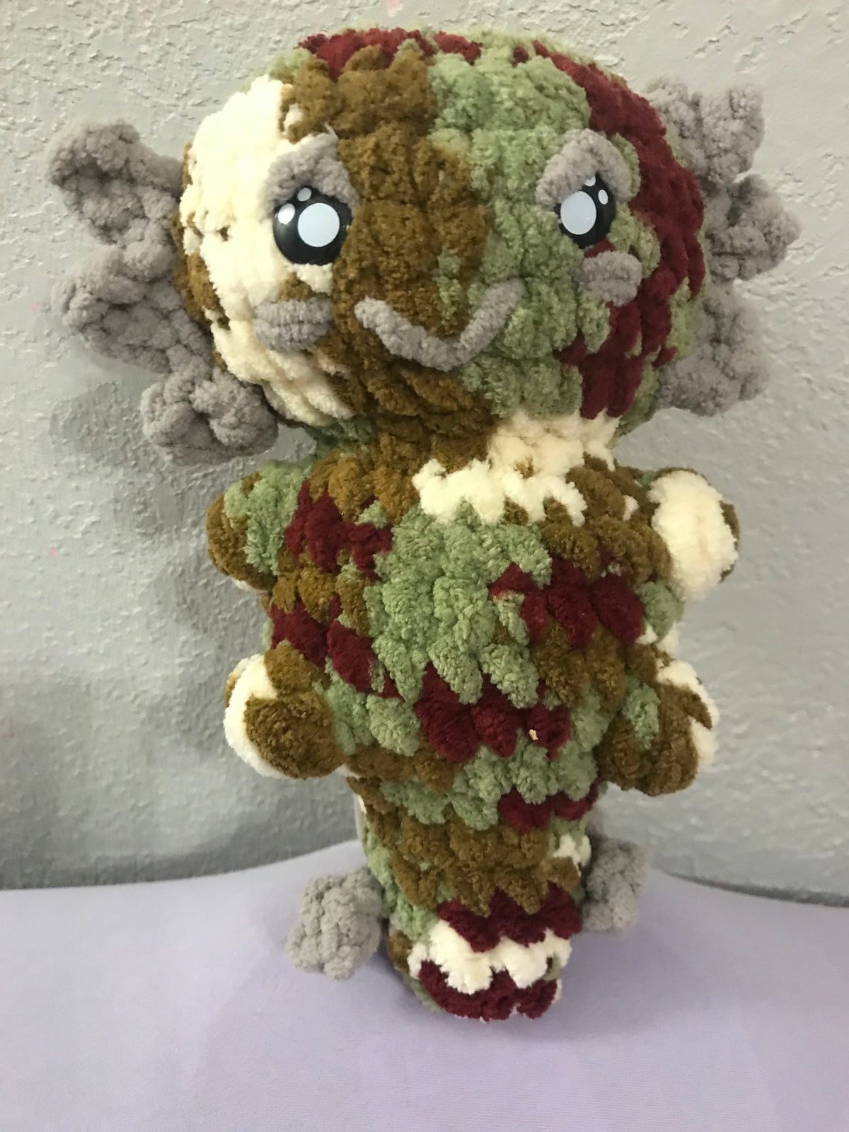 Crochet 9" Camo Axolotl SC #109