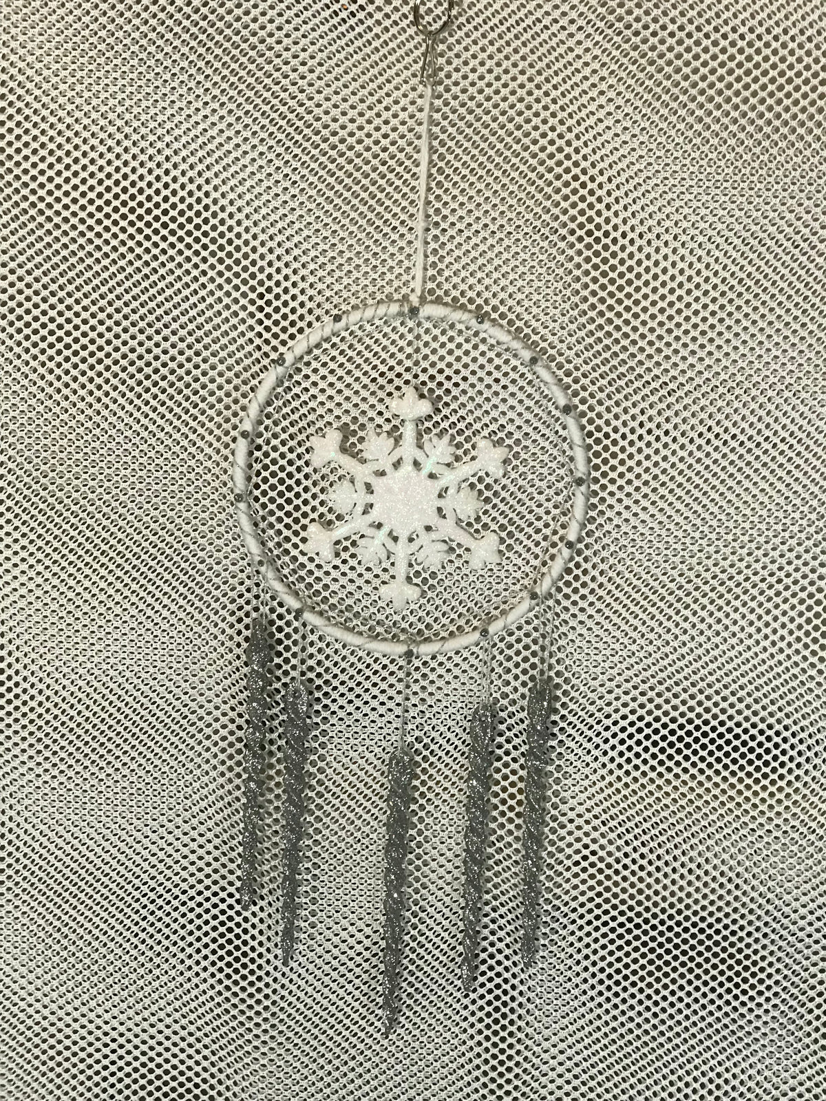 Wall Hanging 6" Mini Snowflake With Icicles SA #59