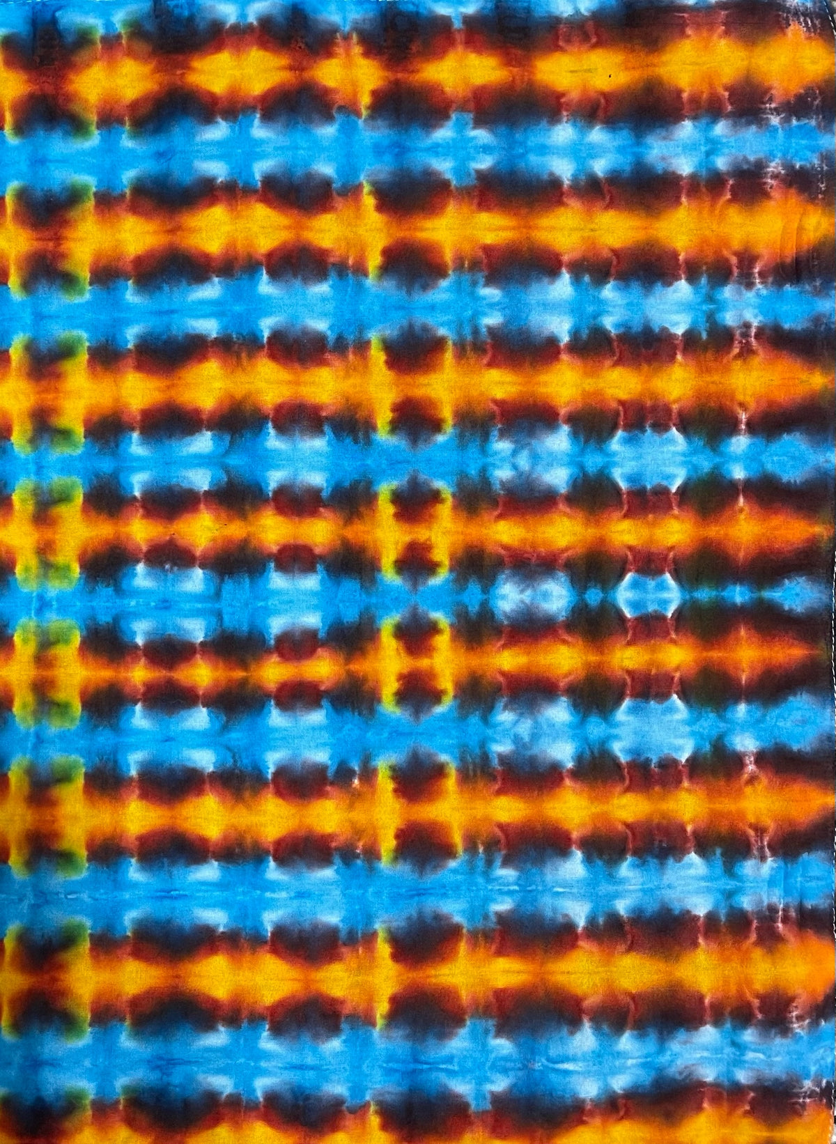 Bandana 22" x 22" Blue and Orange Tire Track Stripes BA #45