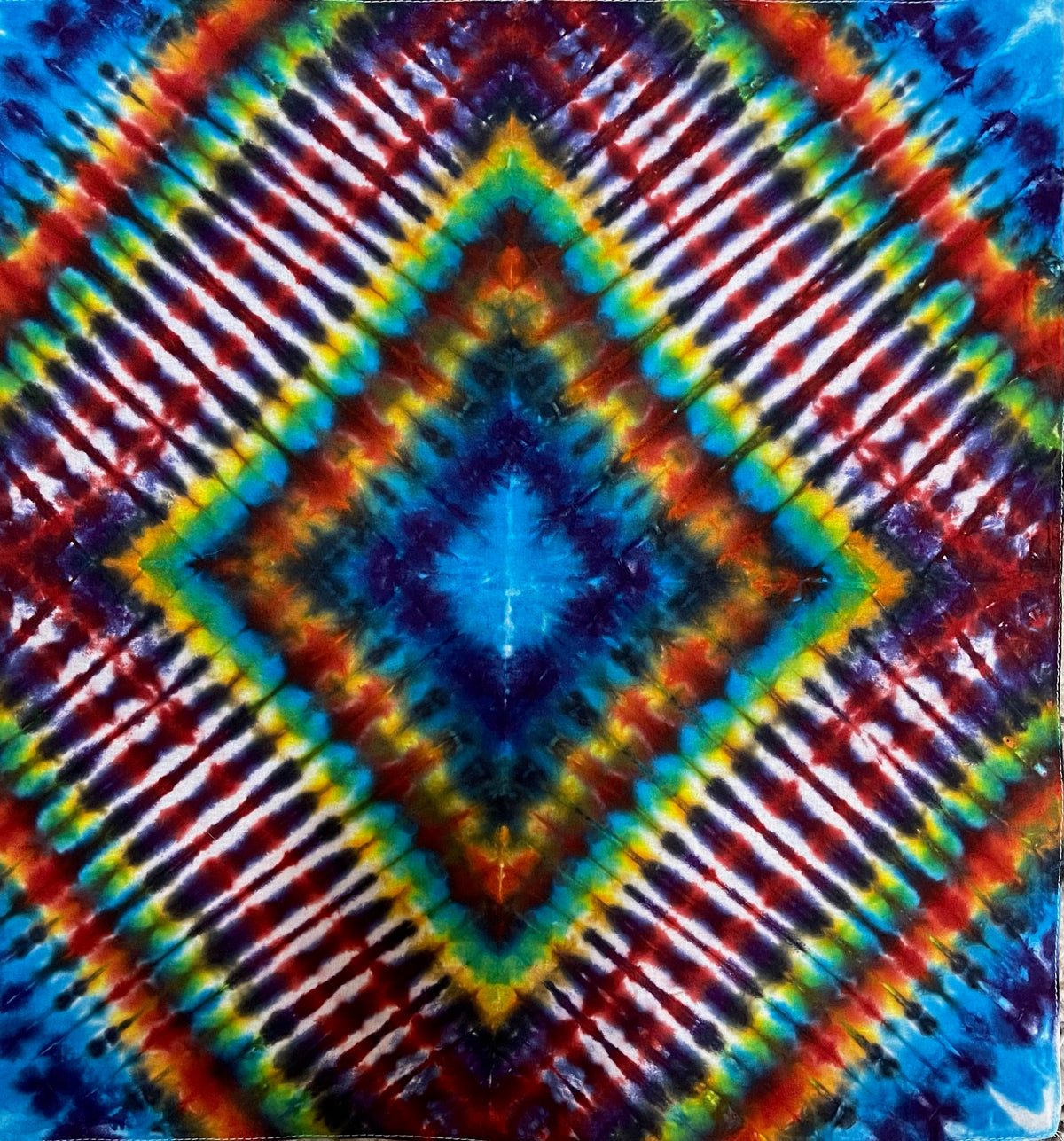 Bandana 22" x 22" Burgandy Rainbow Diamonds BA #049